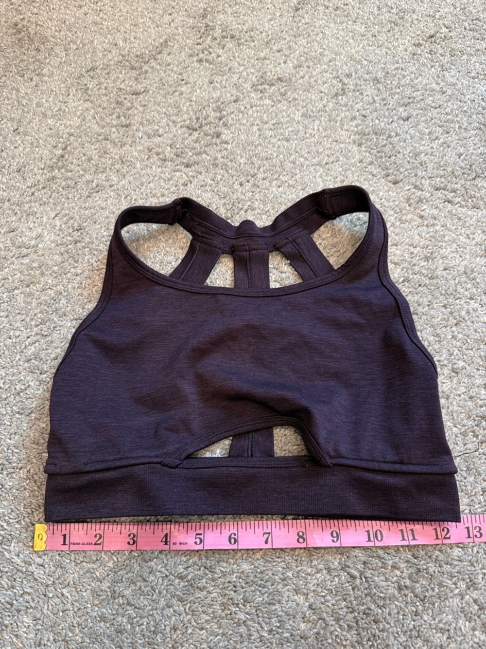 Alphalete | Trinity Strappy Back Sports Bra in Plum - Picture 2 of 7